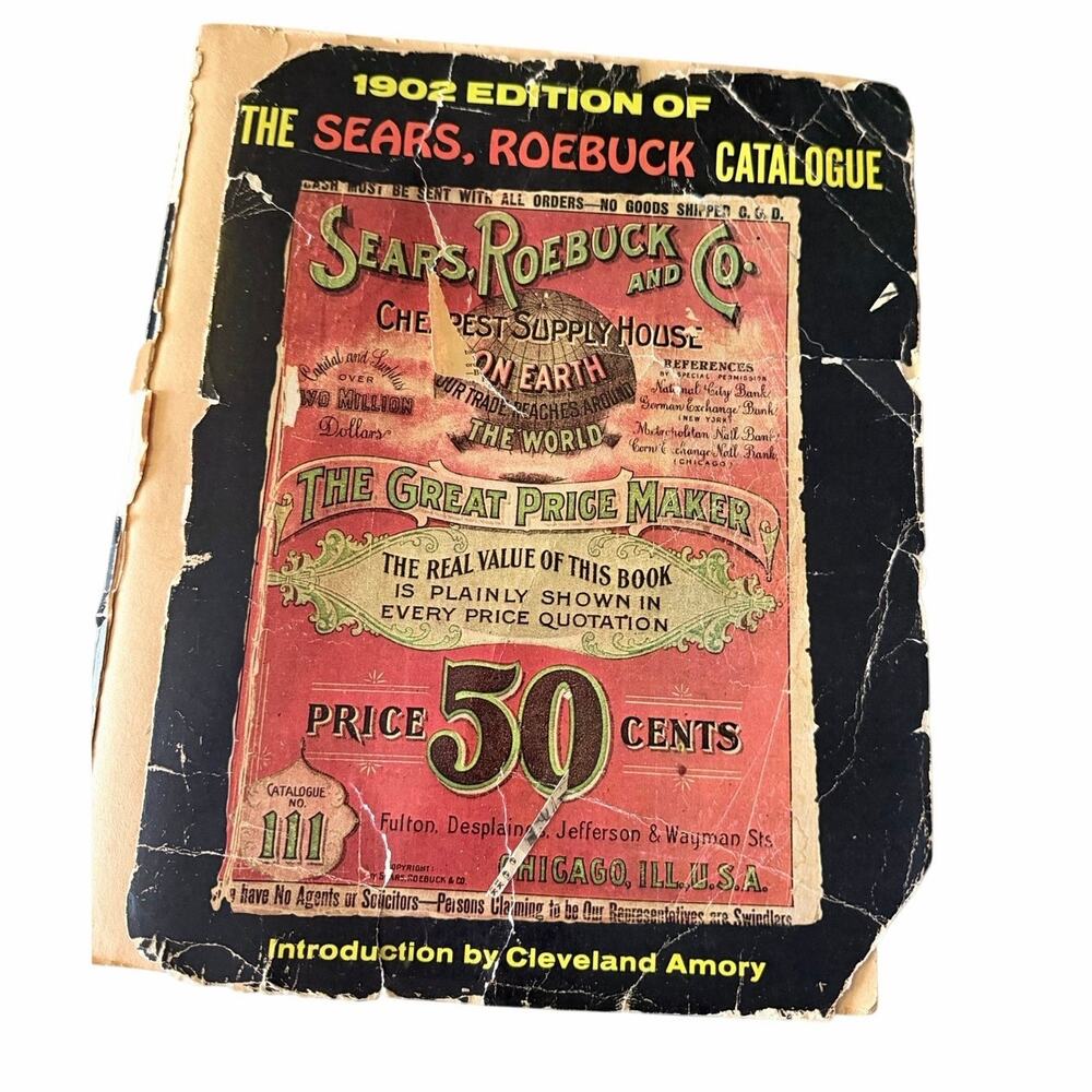 Vintage 1902 edition Sears roebuck annual catalogs ephemera nostalgia journaling